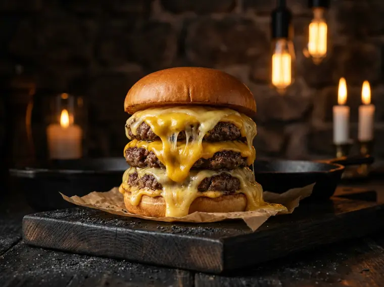 Le Cheeeeese, double smash au cheddar coulant